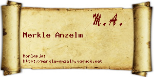 Merkle Anzelm névjegykártya